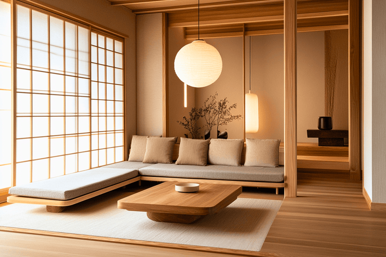 Japandi home lighting and design (Japanese and scandinavian)