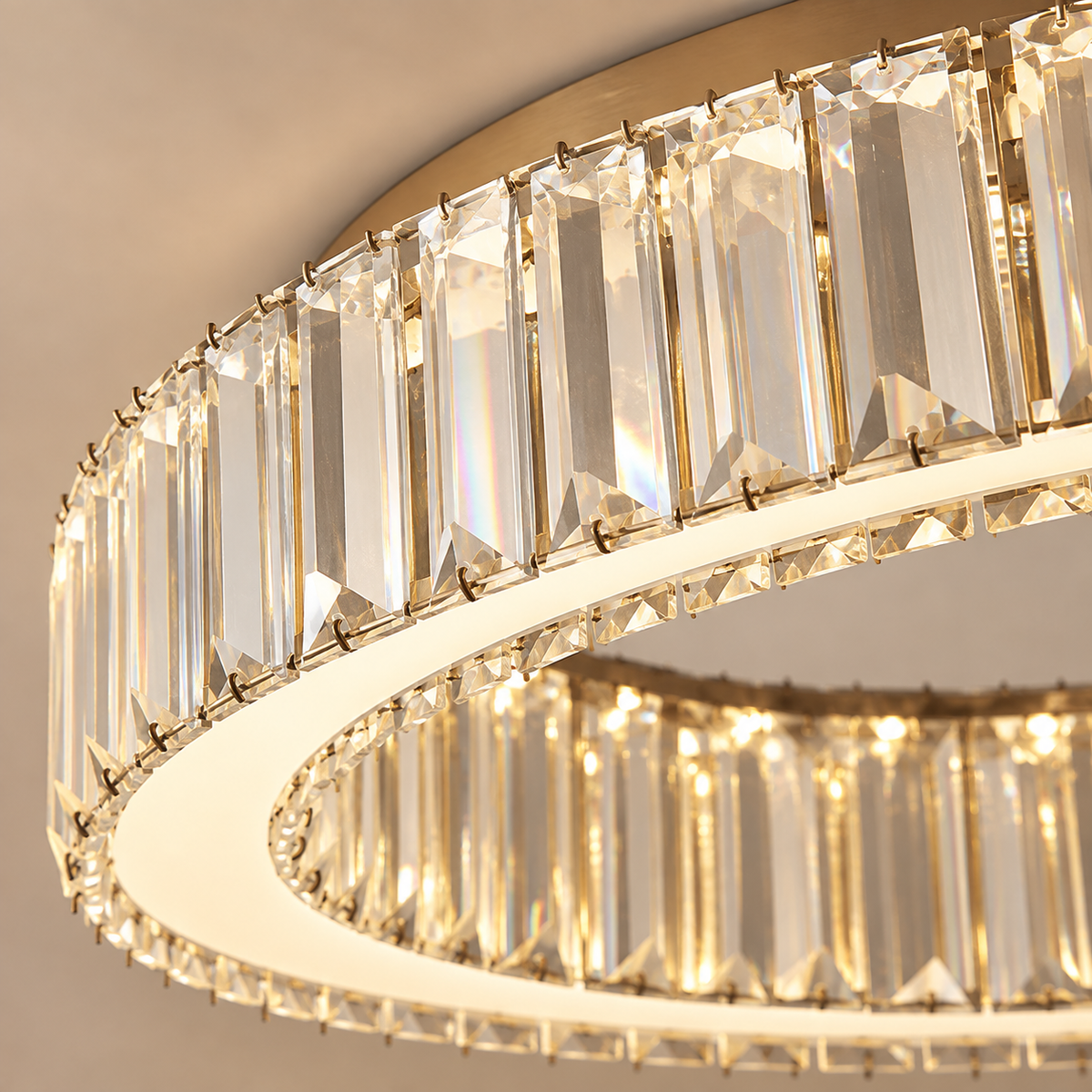 Calista Crystal Halo Ceiling Light