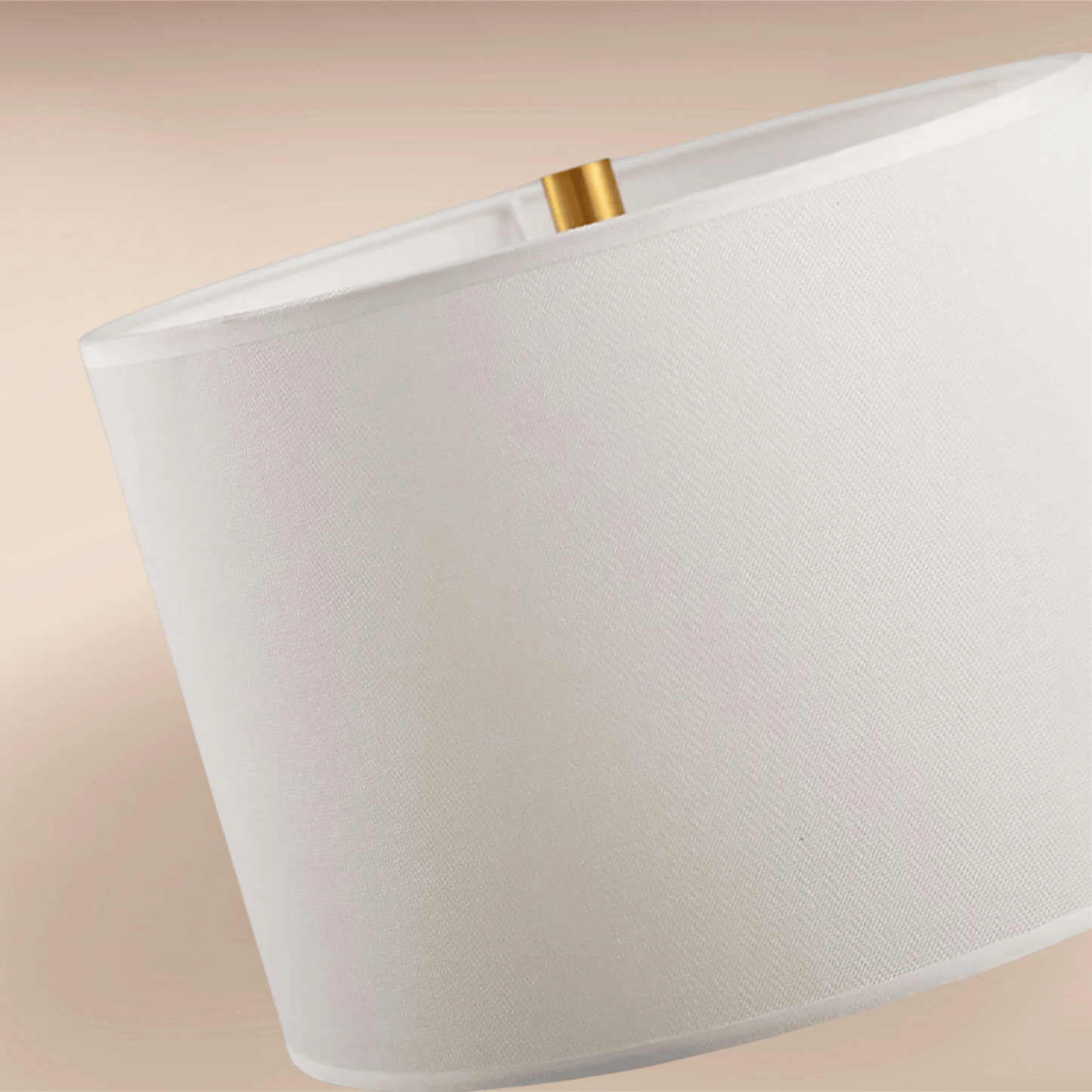 Close look of table lamp shade.