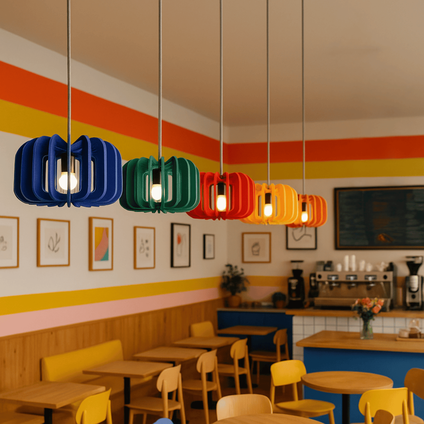 Echo Felt Pendant Light – Modern Acoustic Noise-Reducing LED Chandelier