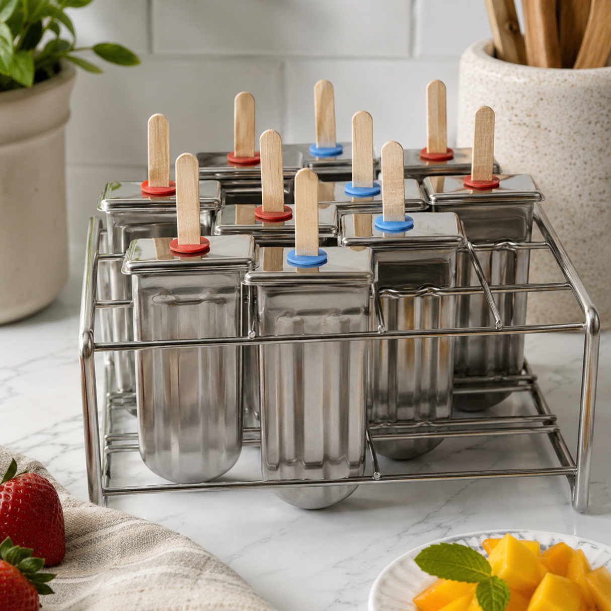 Frosti Stainless Steel Popsicle Mold Set