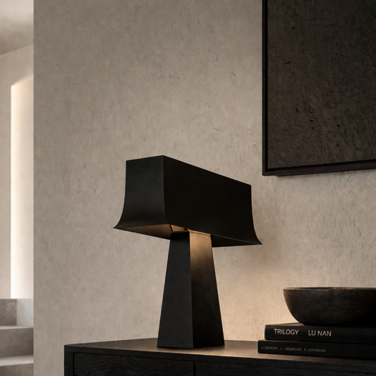 Aurélo Dome Black Metal Table Lamp