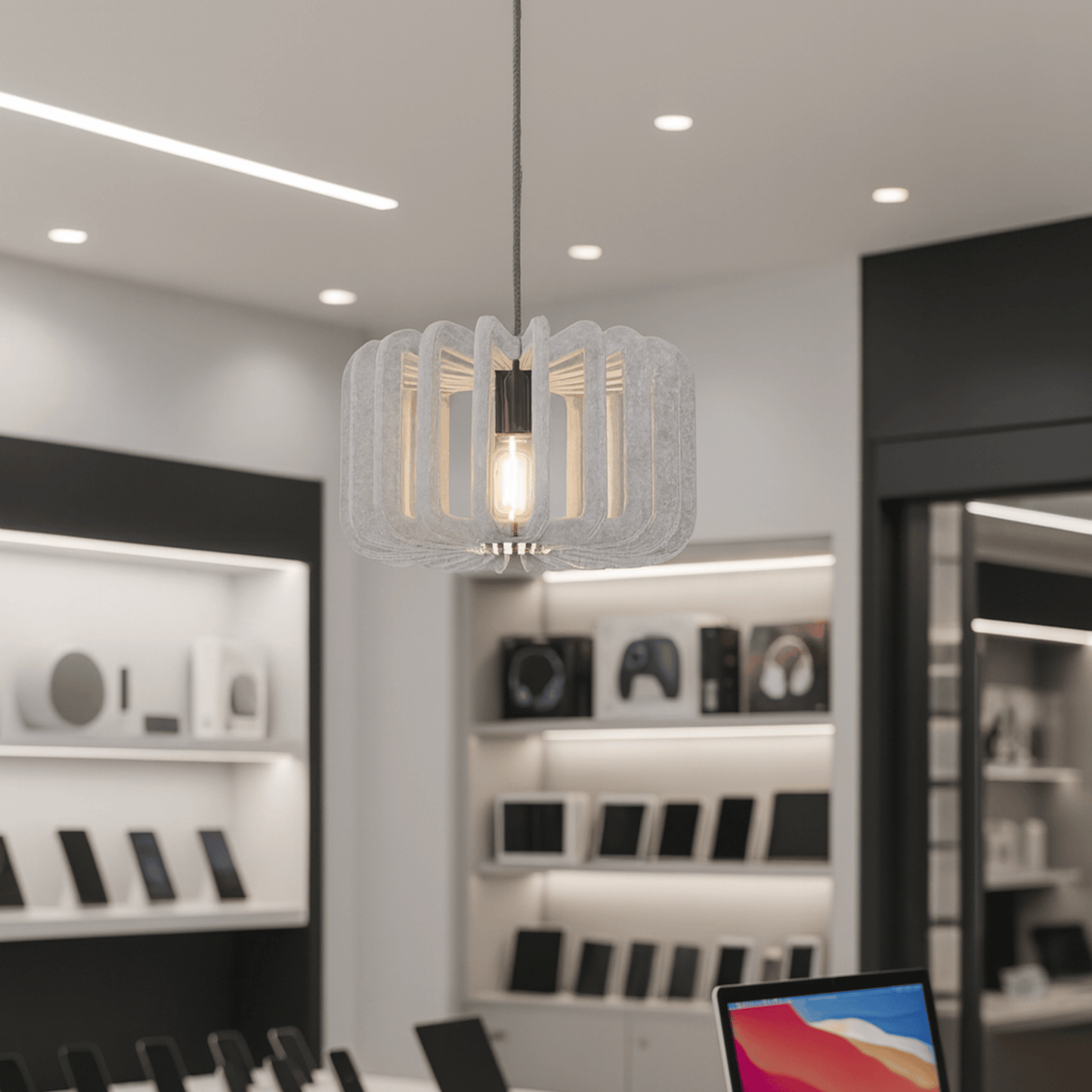 Echo Felt Pendant Light – Modern Acoustic Noise-Reducing LED Chandelier