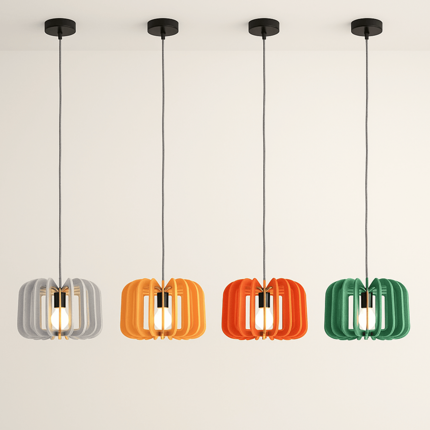 Echo Felt Pendant Light – Modern Acoustic Noise-Reducing LED Chandelier