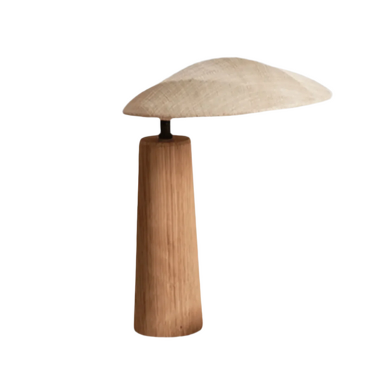 Vintage Solid Wood LED Table Lamp with Fabric Shade for Living Room and Study – Elegant Bedside or Desk Lamp