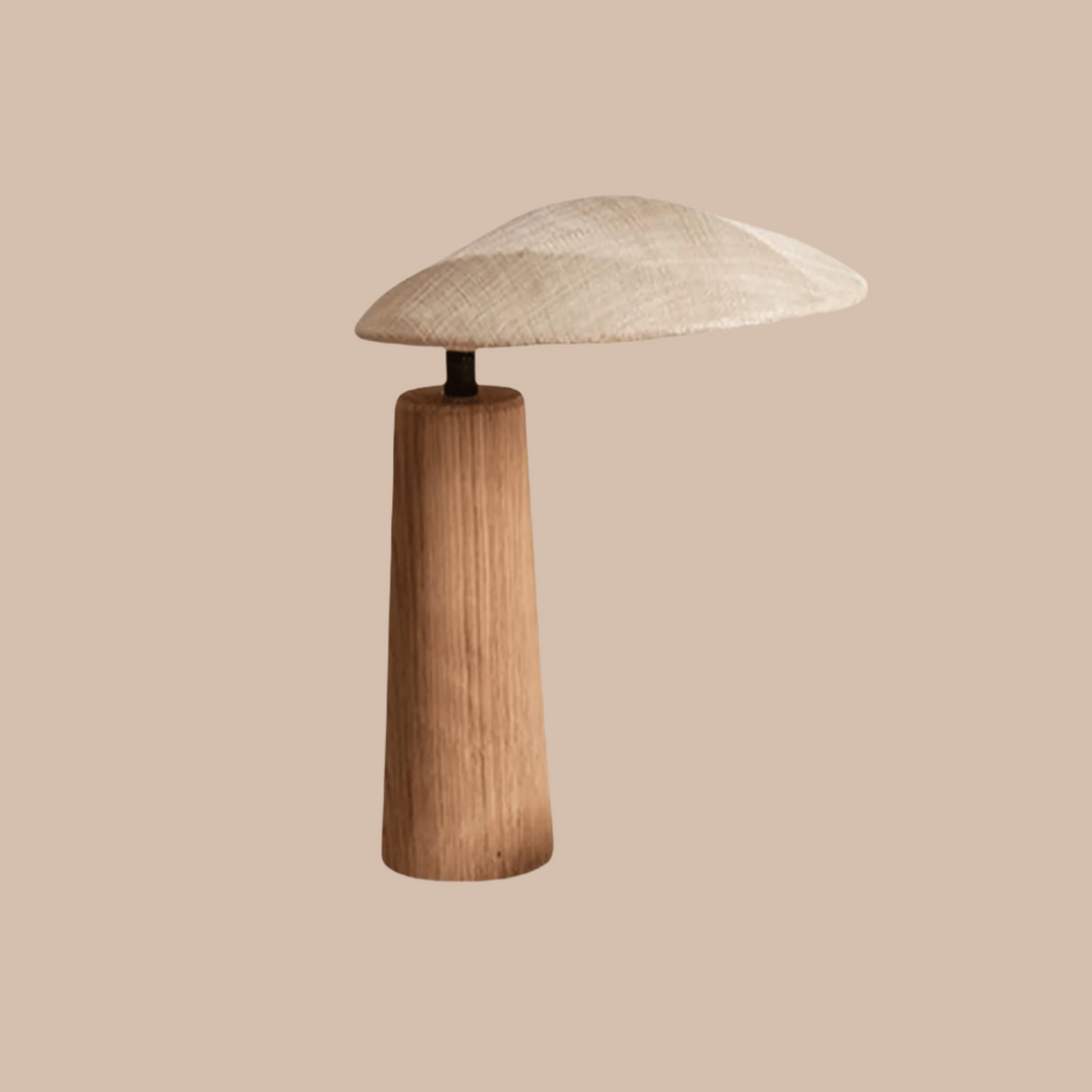 Vintage Solid Wood LED Table Lamp with Fabric Shade for Living Room and Study on a coffee table dimenssions