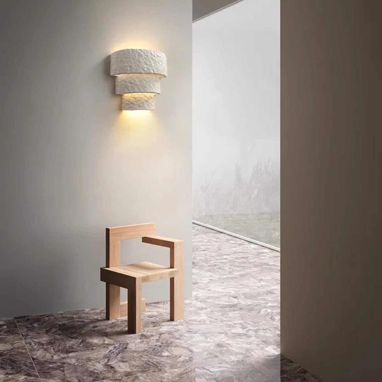 Éclat Wall Lamp – Minimalist French Gypsum Light Fixture.