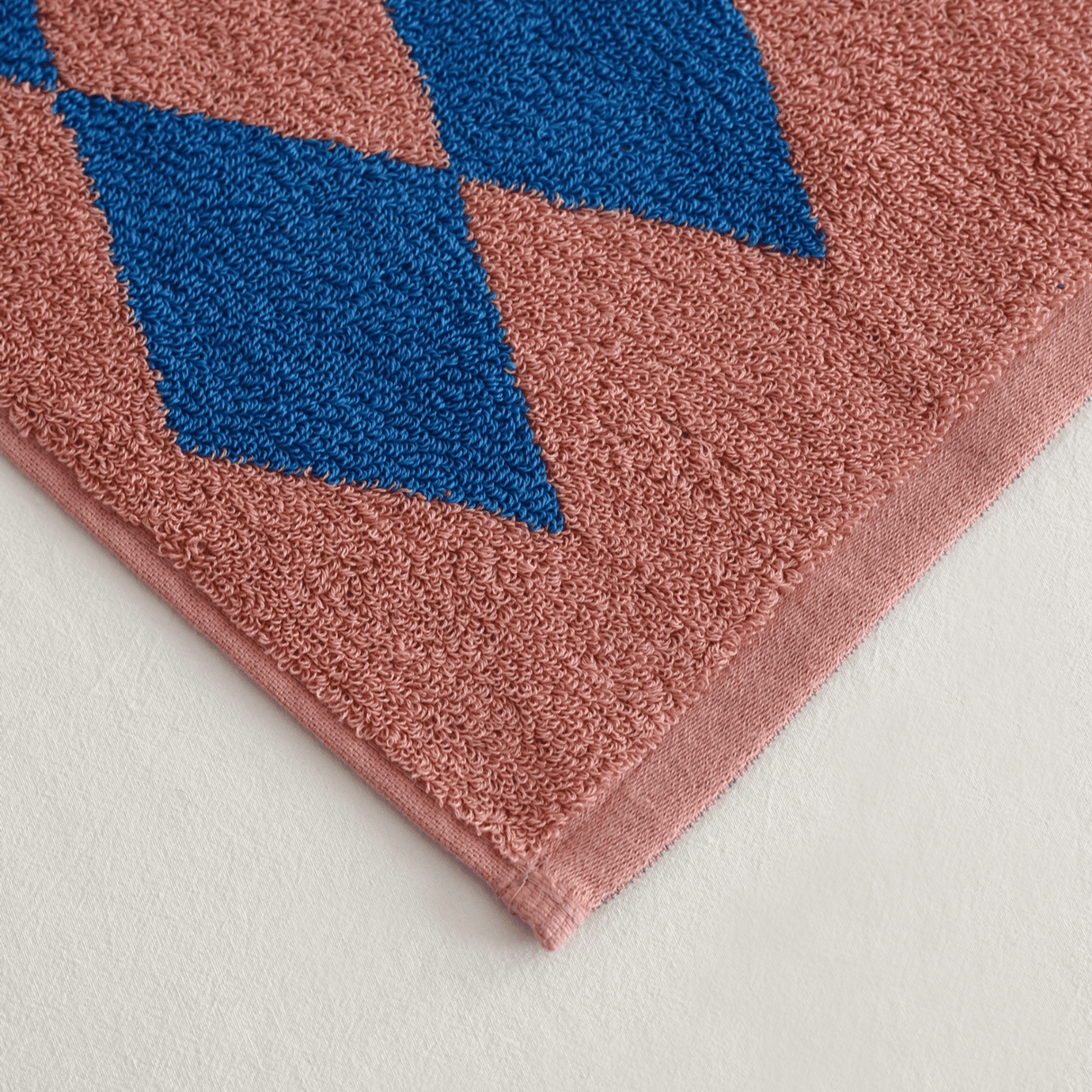 Close look at Blue Diamond Cotton Towel