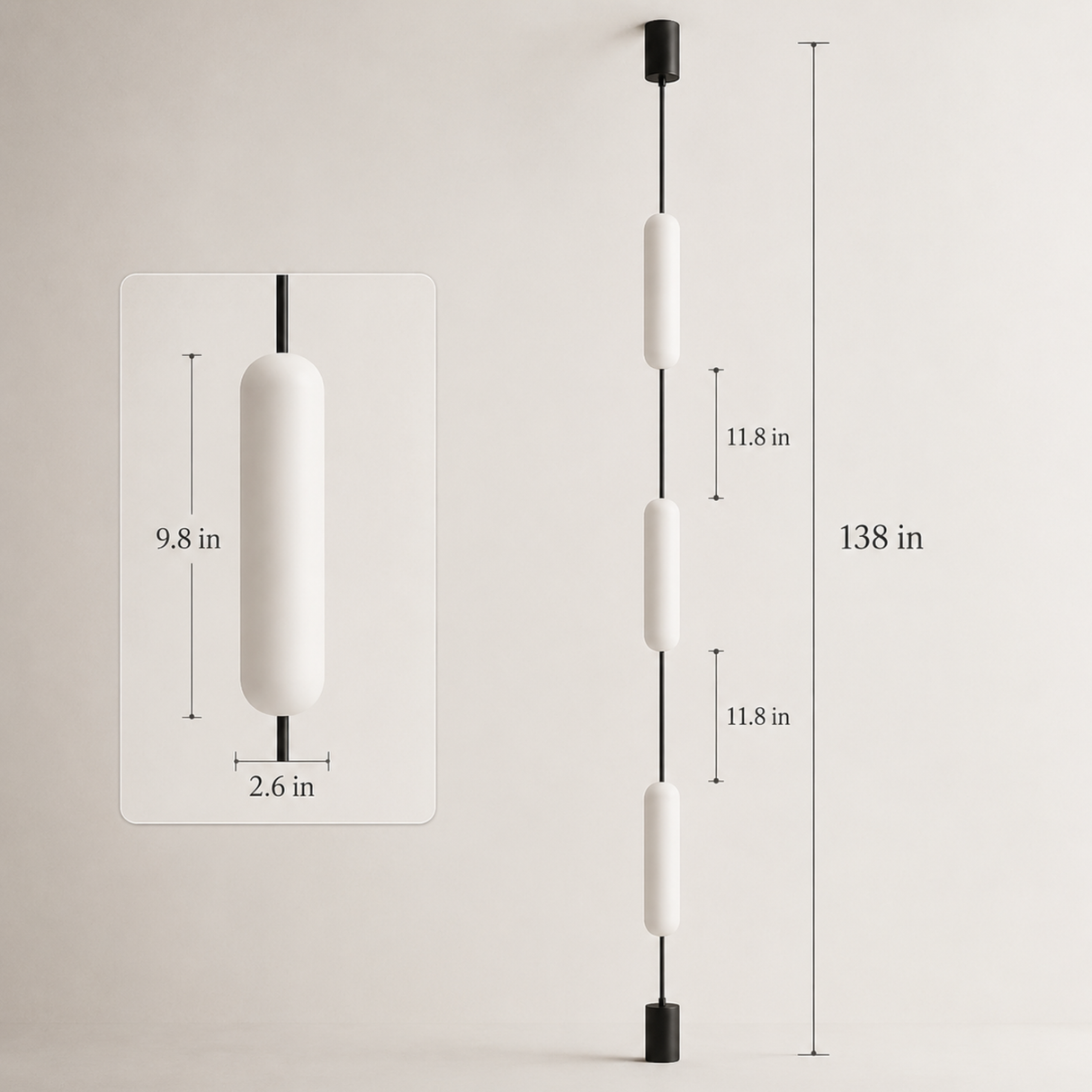 Solis Linear Floor To Ceiling Lamp, alternate view 9