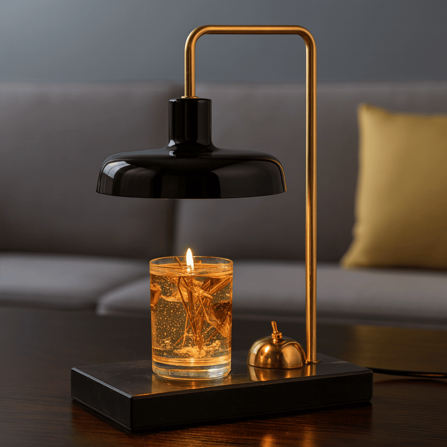 LumoMelt Marble Wax Lamp – Nordic Aromatherapy Candle Warmer & Book Light