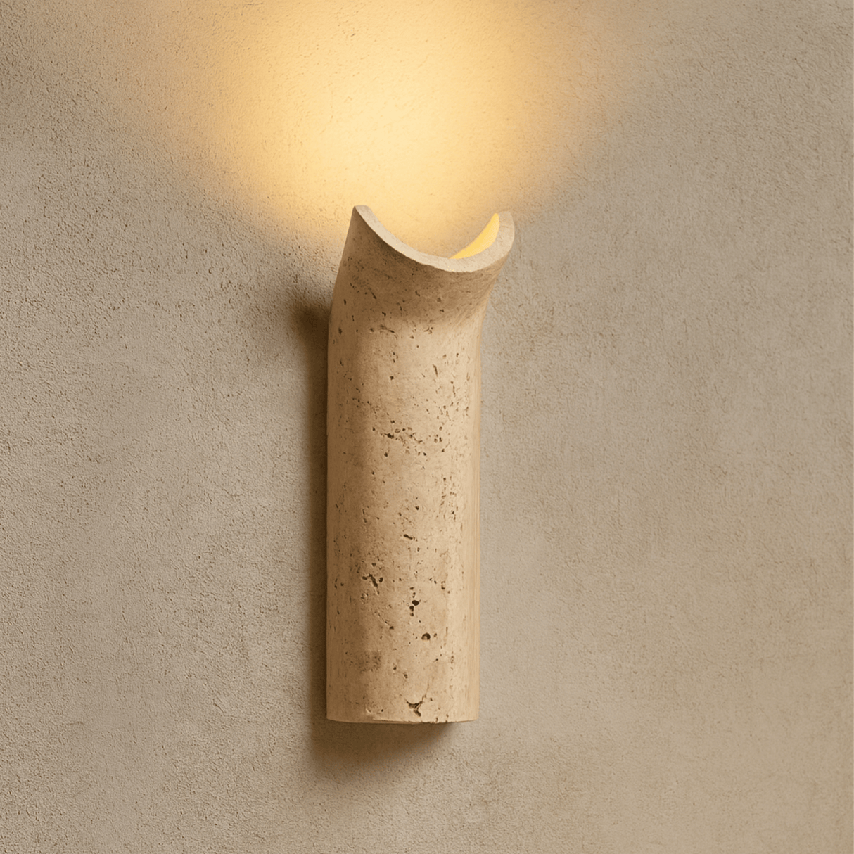 Beige Aurelian Travertine Wall Lamp