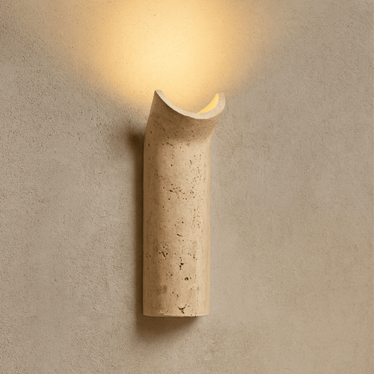 Beige Aurelian Travertine Wall Lamp