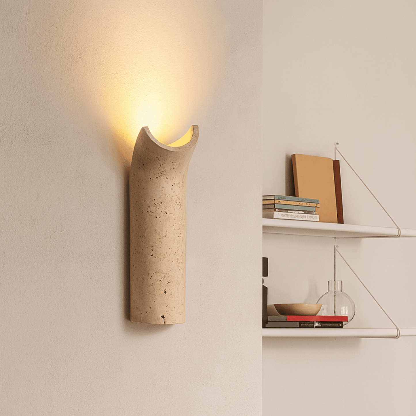 Aurelian Travertine Wall Lamp – Modern LED Natural Stone Sconce
