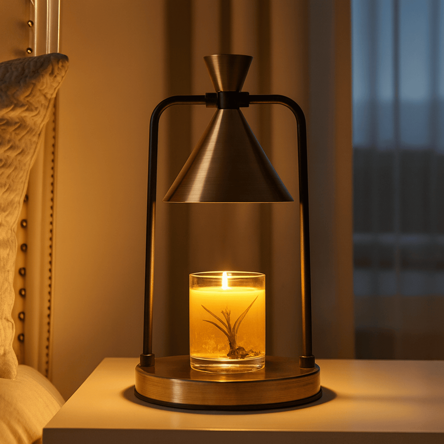 LumoGlow Retro Candle Warmer Lamp – Dimmable Wax Melt Electric Lamp for Home & Bedroom Decor