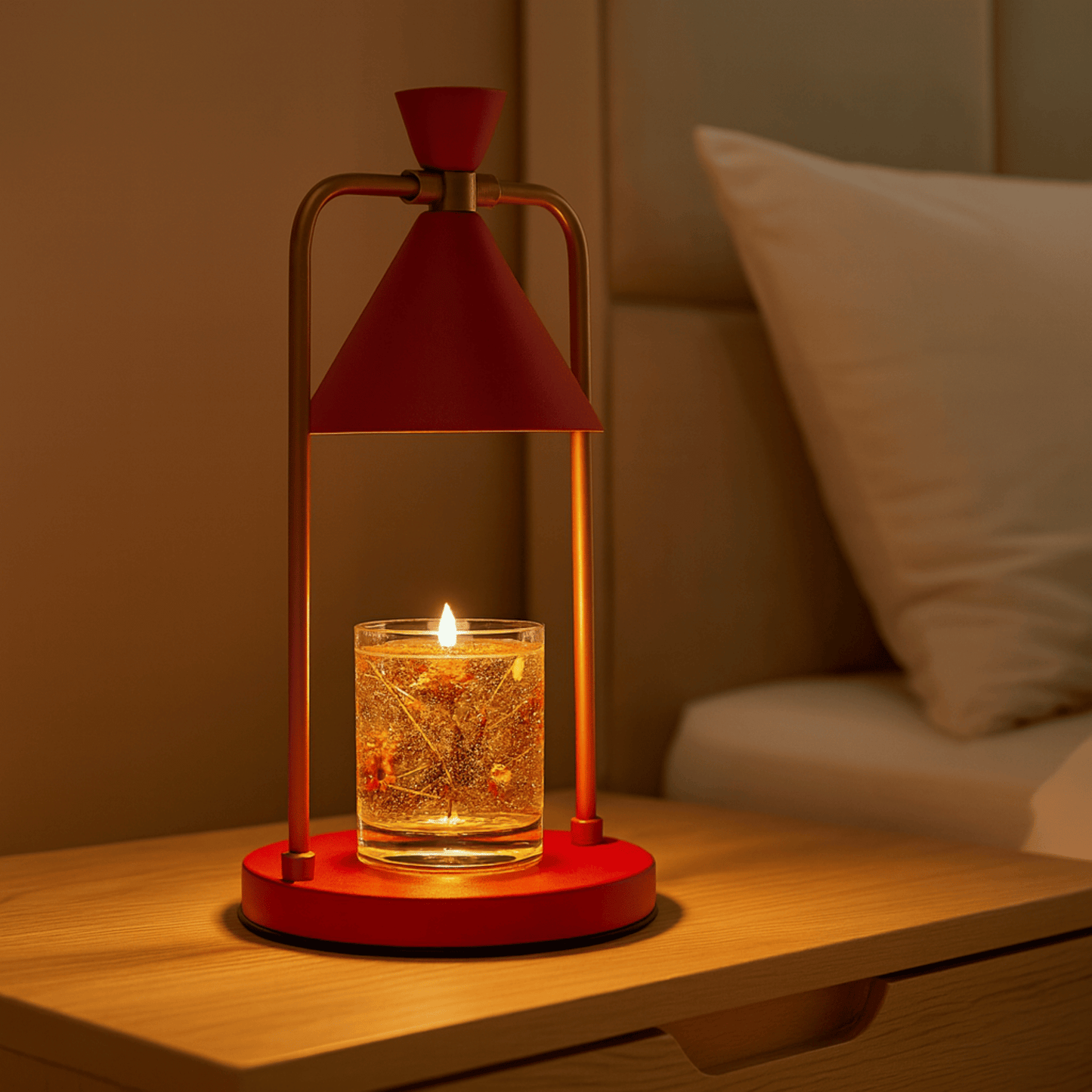 LumoGlow Retro Candle Warmer Lamp – Dimmable Wax Melt Electric Lamp for Home & Bedroom Decor