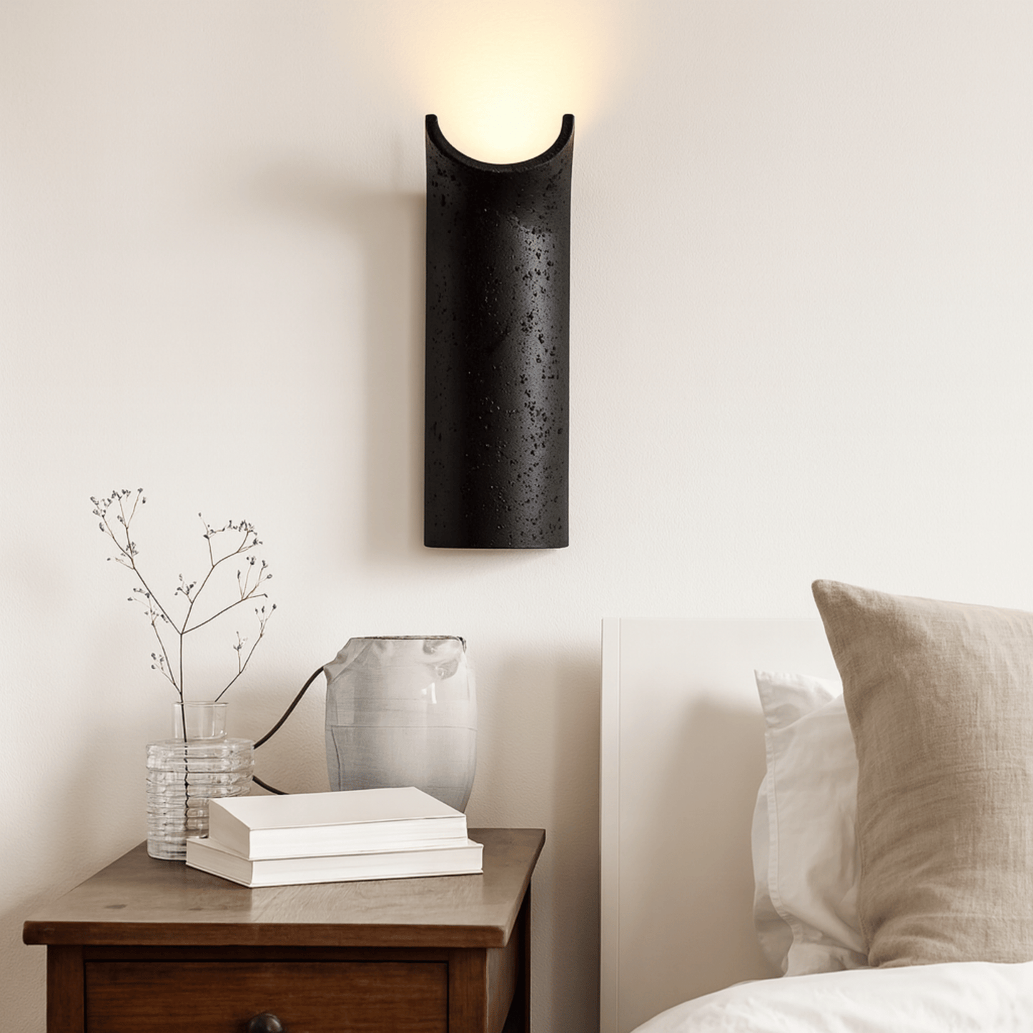 Aurelian Travertine Wall Lamp – Modern LED Natural Stone Sconce