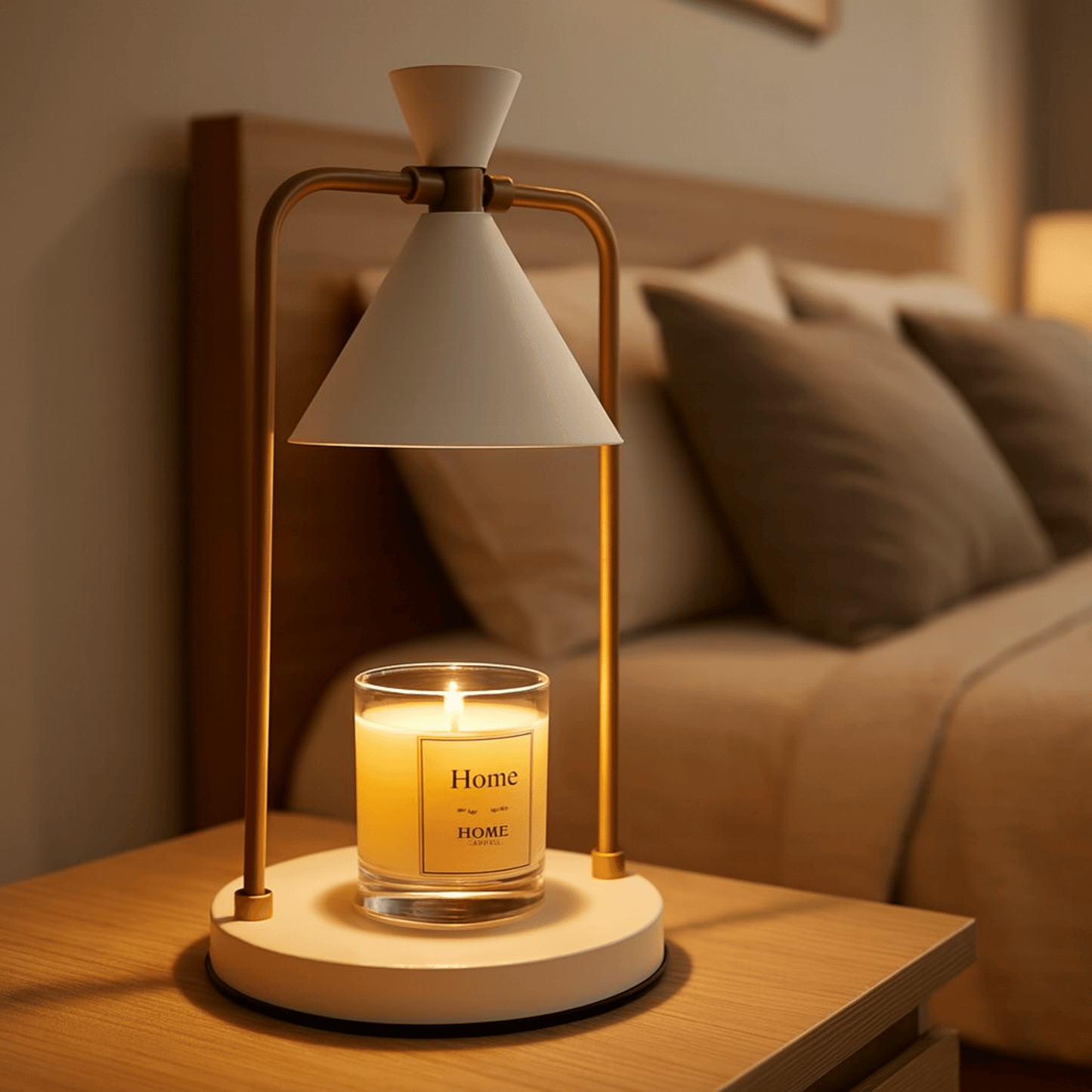 LumoGlow Retro Candle Warmer Lamp – Dimmable Wax Melt Electric Lamp for Home & Bedroom Decor