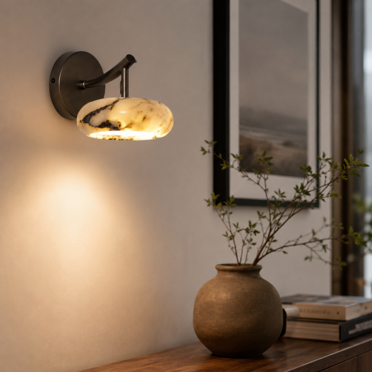 Nero Marble Orbit Wall Sconce