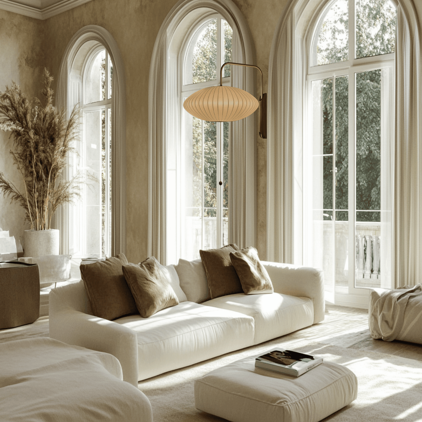 Italian Design Minimalist Atmosphere Silk Wall Lamp LED E27 in living room