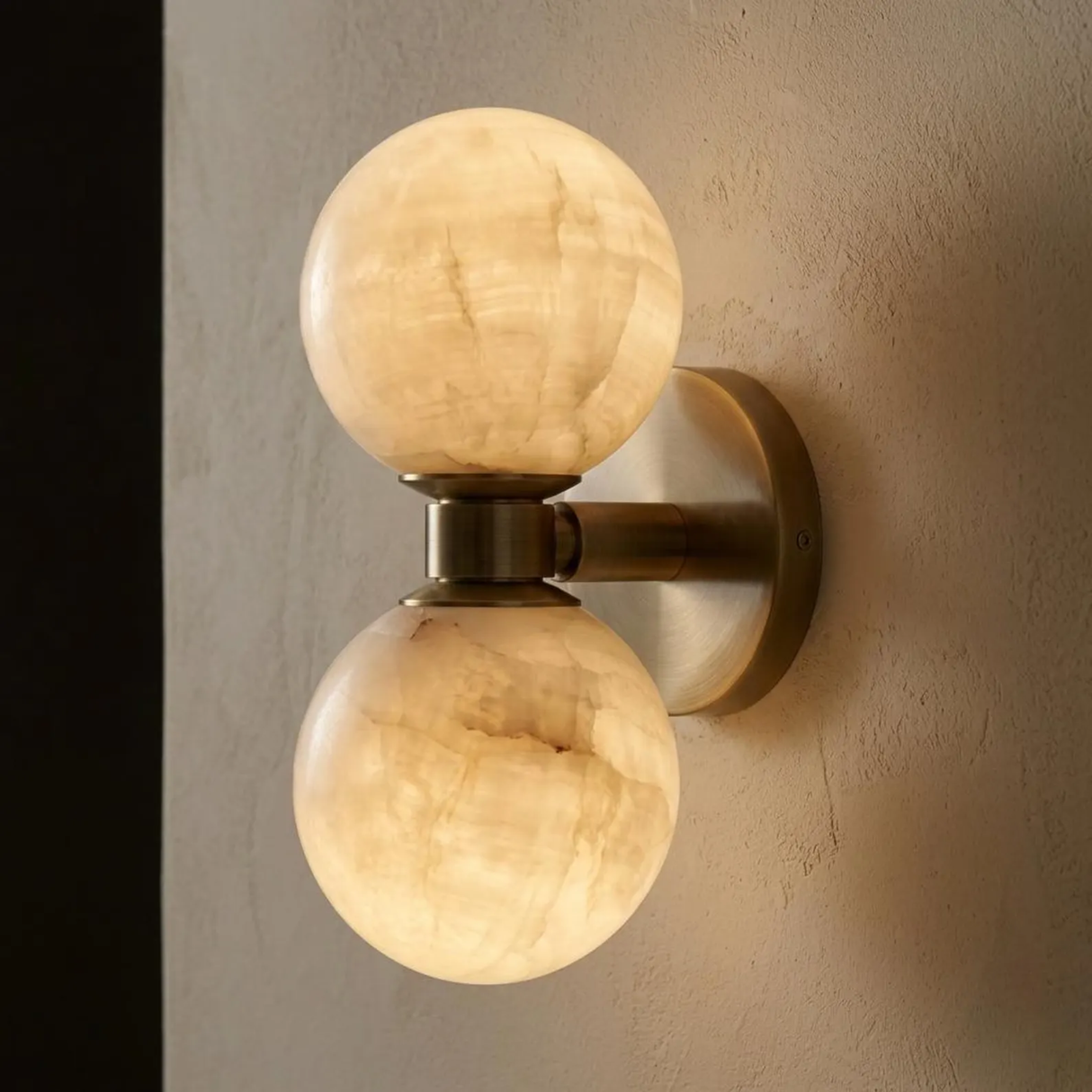 Lunara Marble Wall Lamp – Nordic Dual Globe