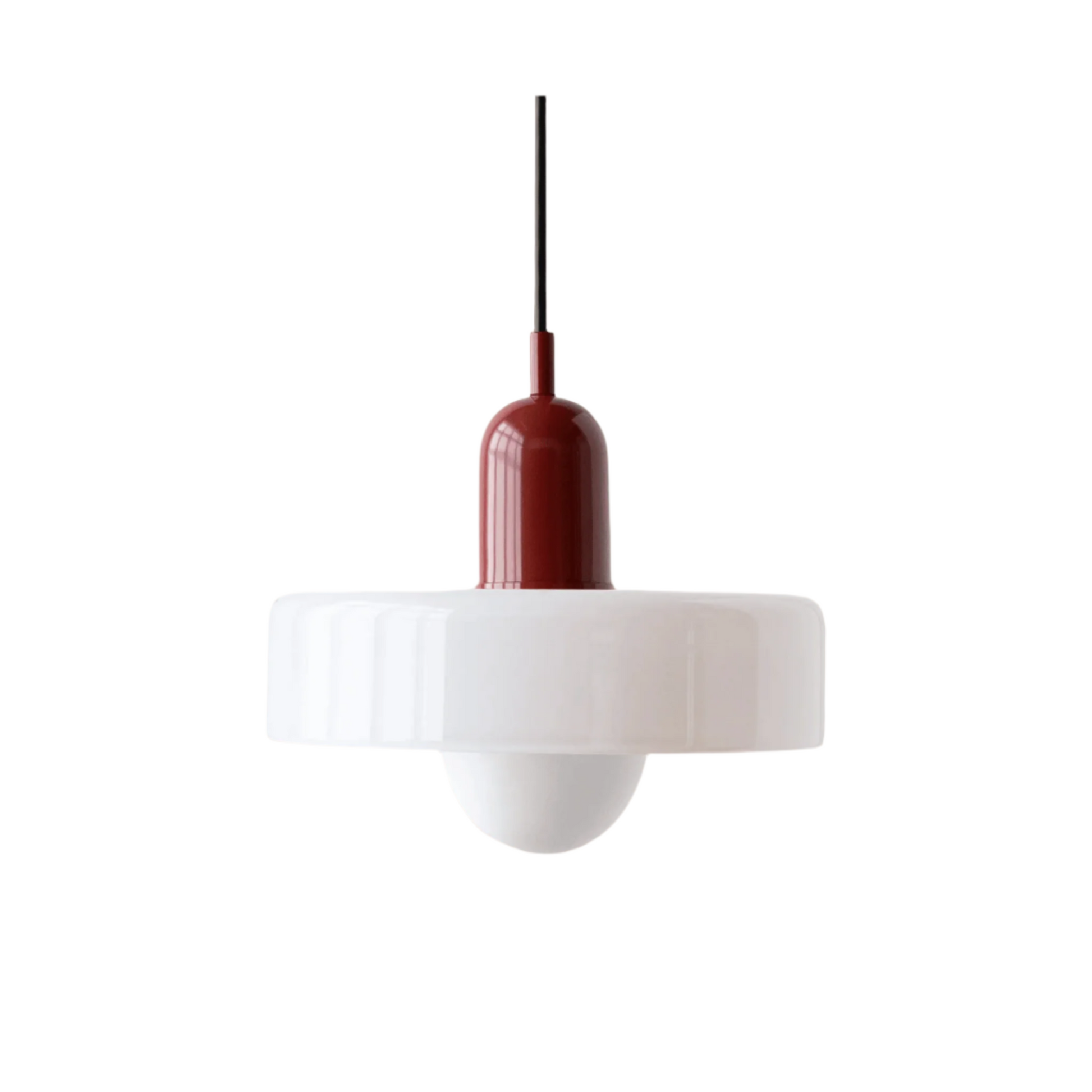 Nordic Glass Bauhaus Chandelier White & Red
