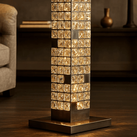 Auralis Crystella Floor Lamp – Modern LED Tower Light