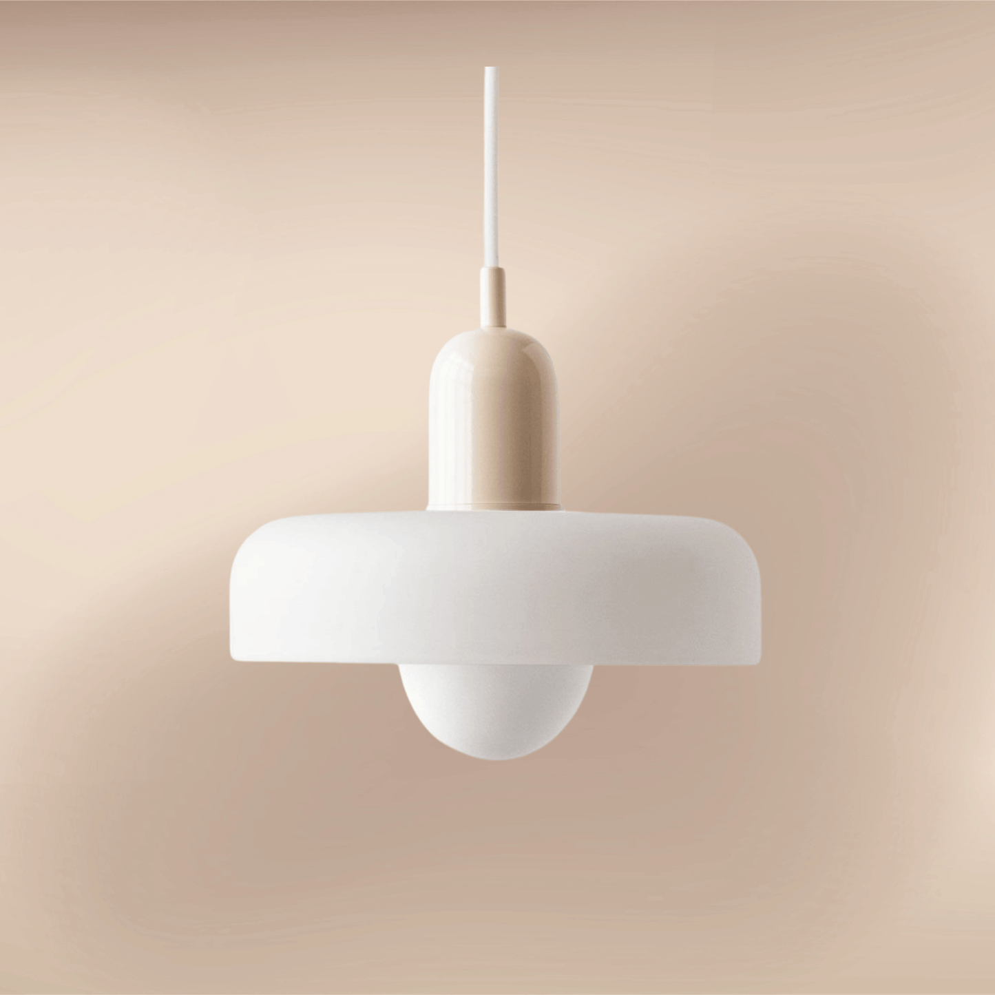 Nordic Glass Bauhaus Chandelier White