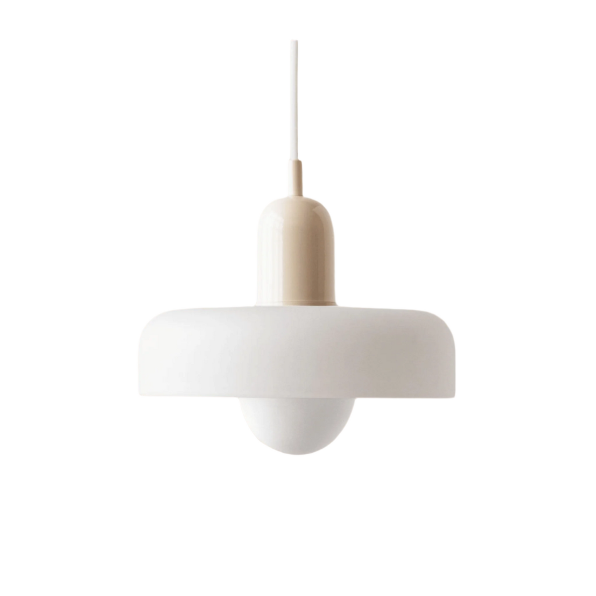 Nordic Glass Bauhaus Chandelier White