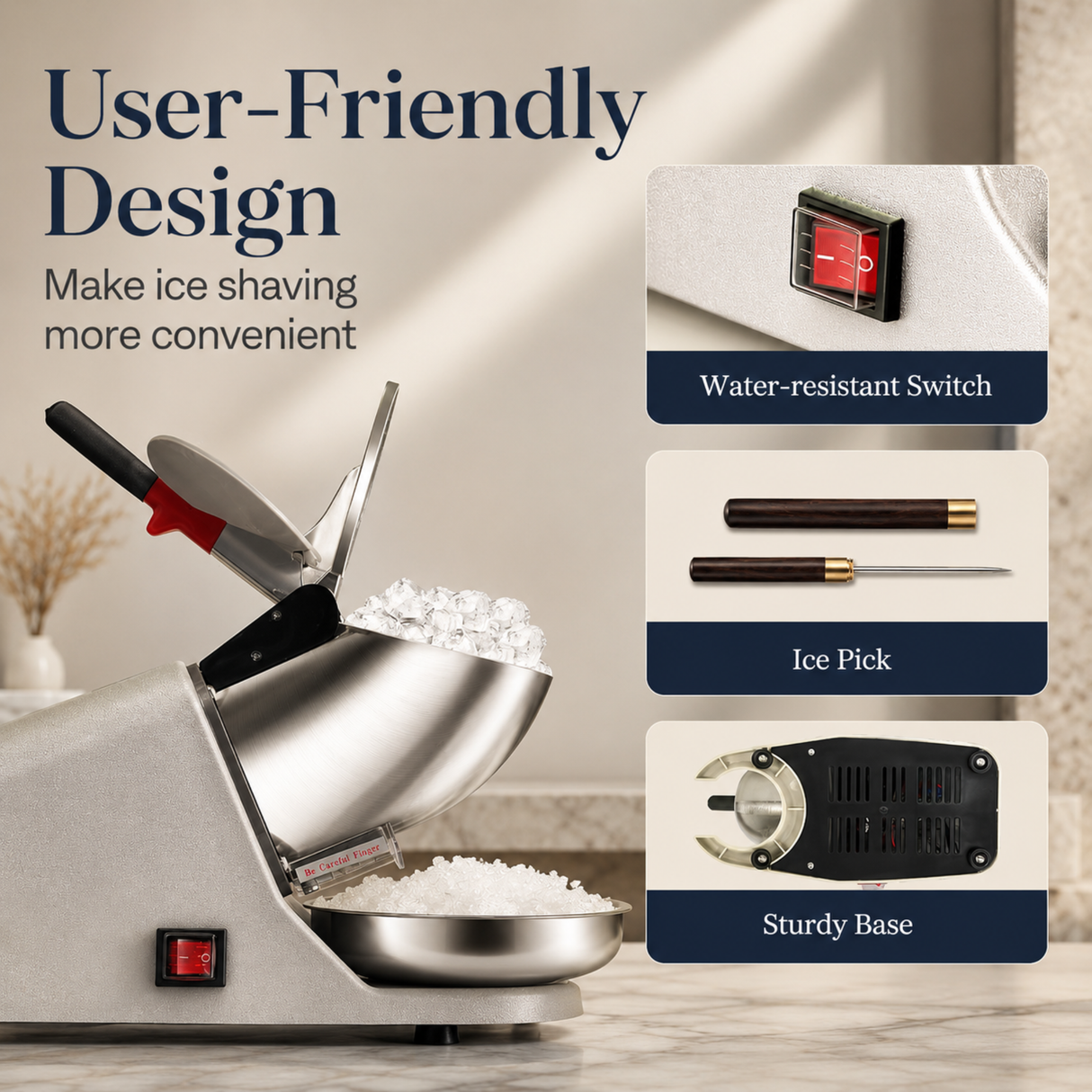 Frosti Pro Commercial Ice Shaver Machine