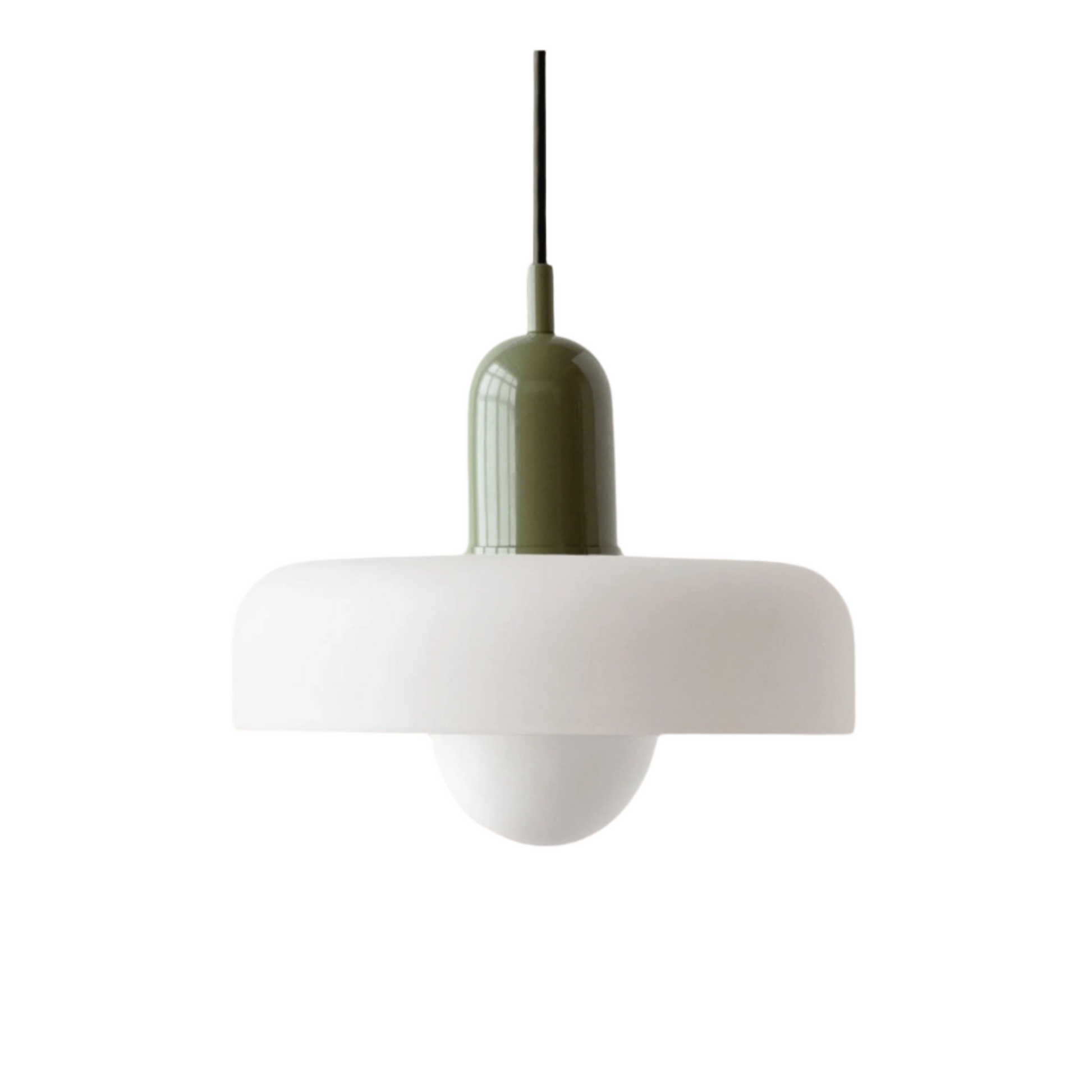 Nordic Glass Bauhaus Chandelier White & green