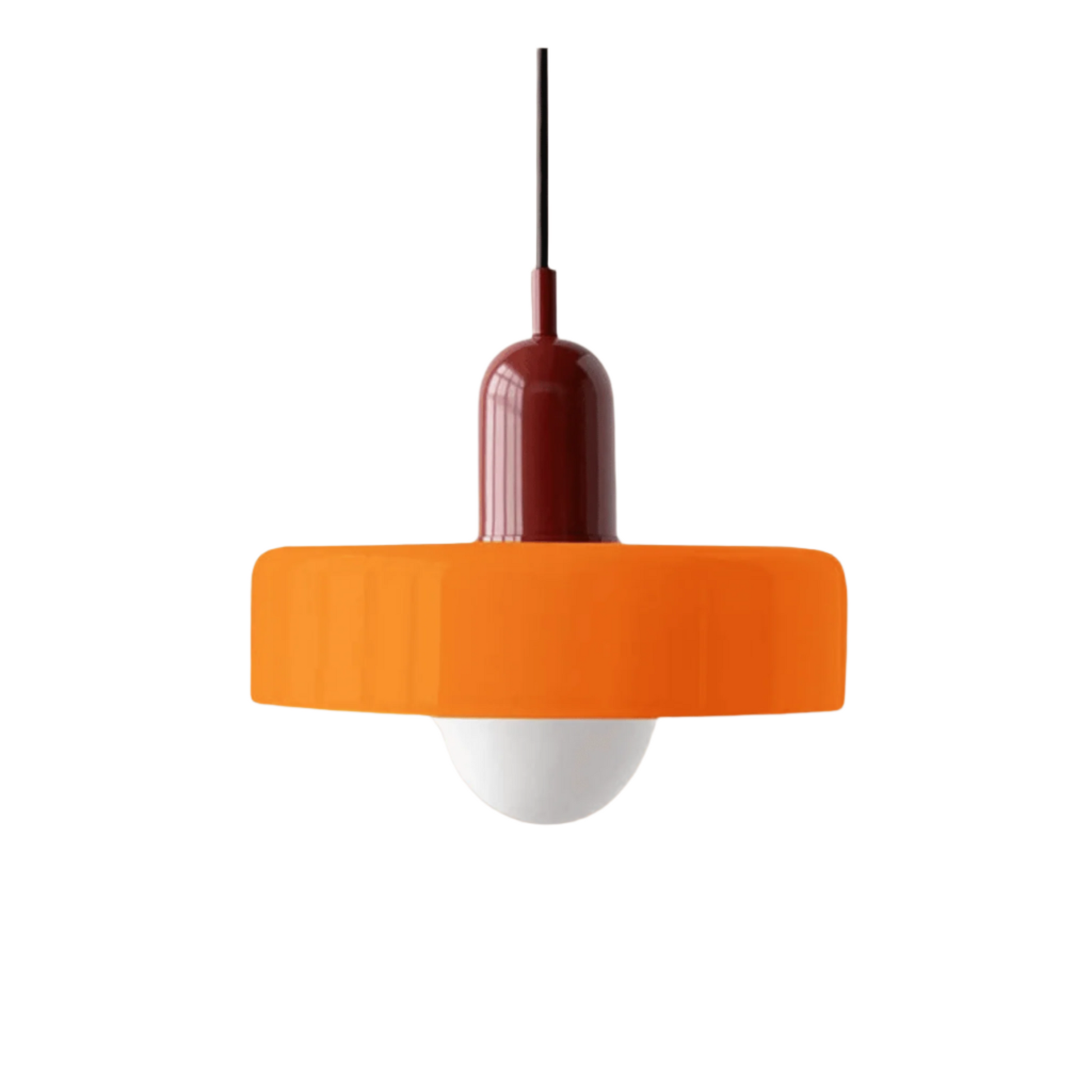 Nordic Glass Bauhaus Chandelier Orange and Red