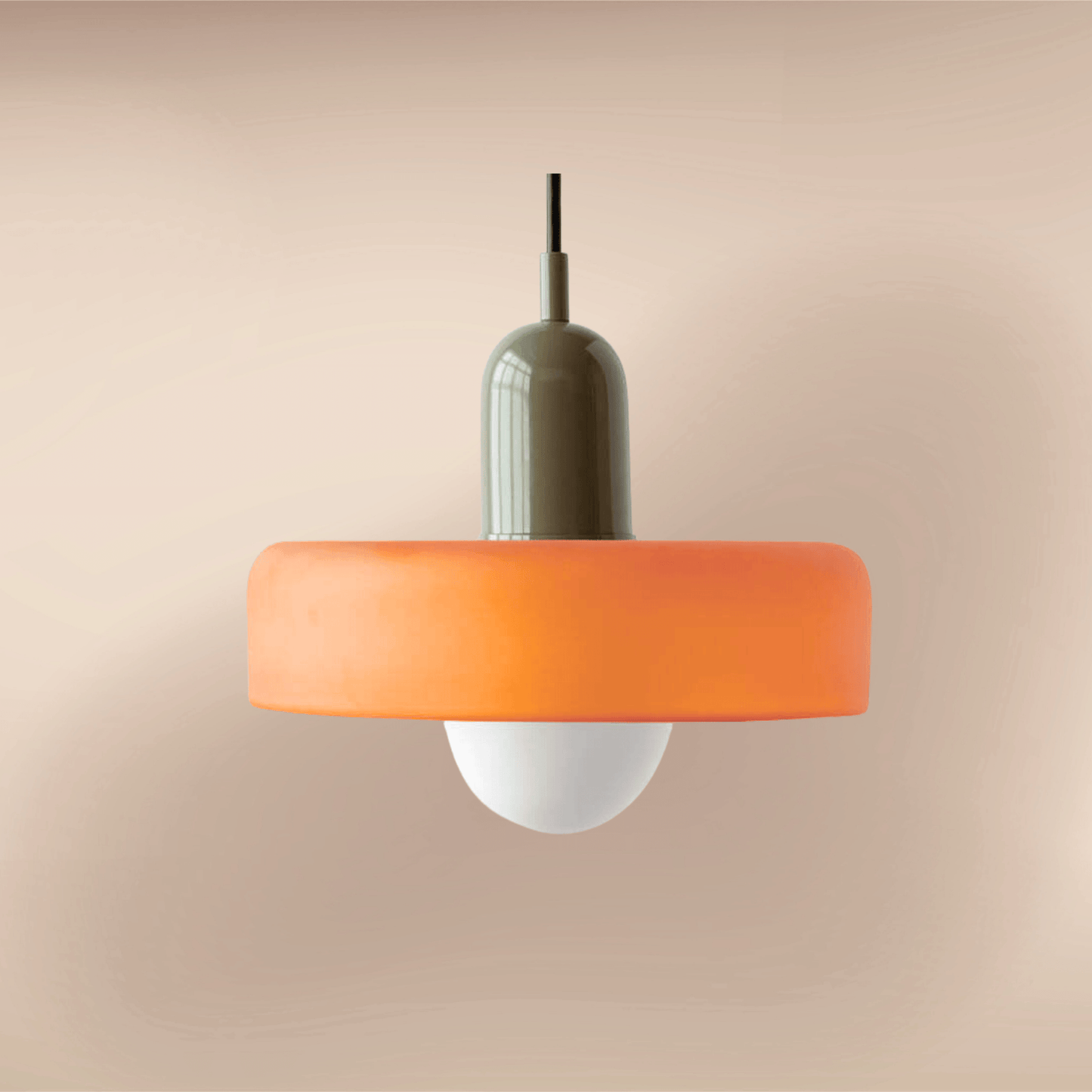 Nordic Glass Bauhaus Chandelier Orange and Olive