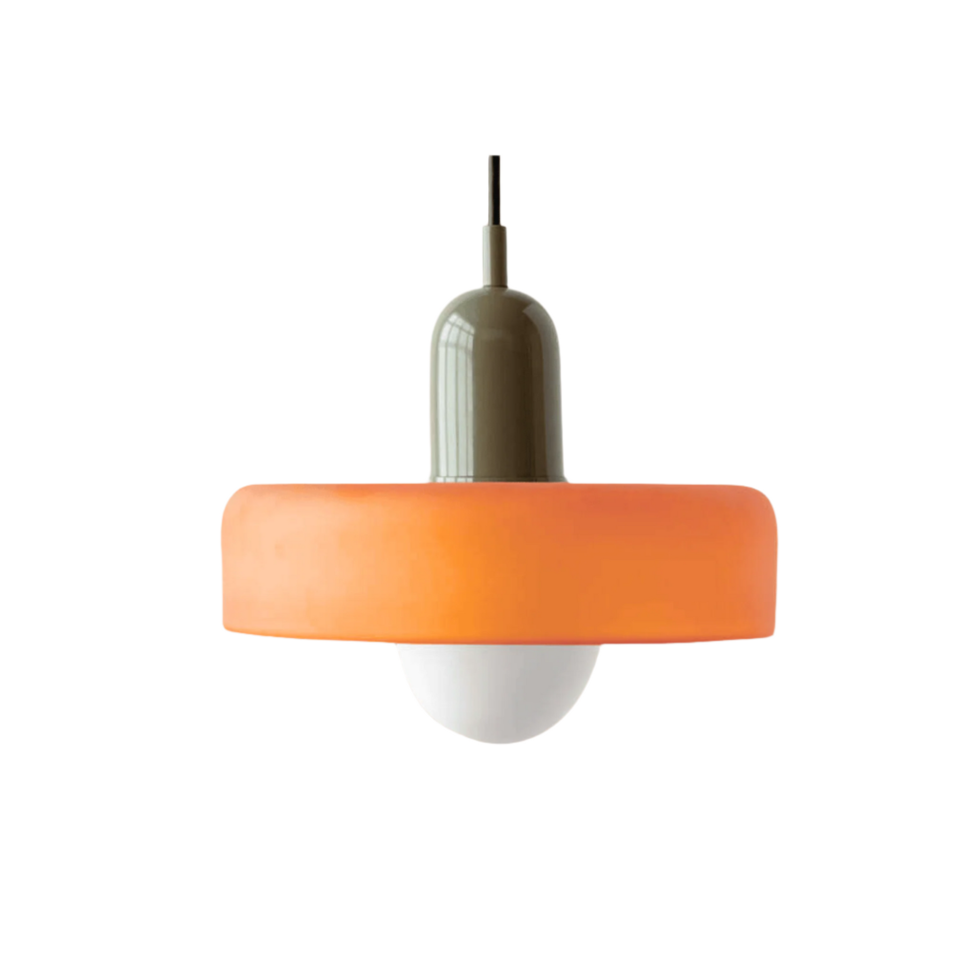 Nordic Glass Bauhaus Chandelier Orange and Olive