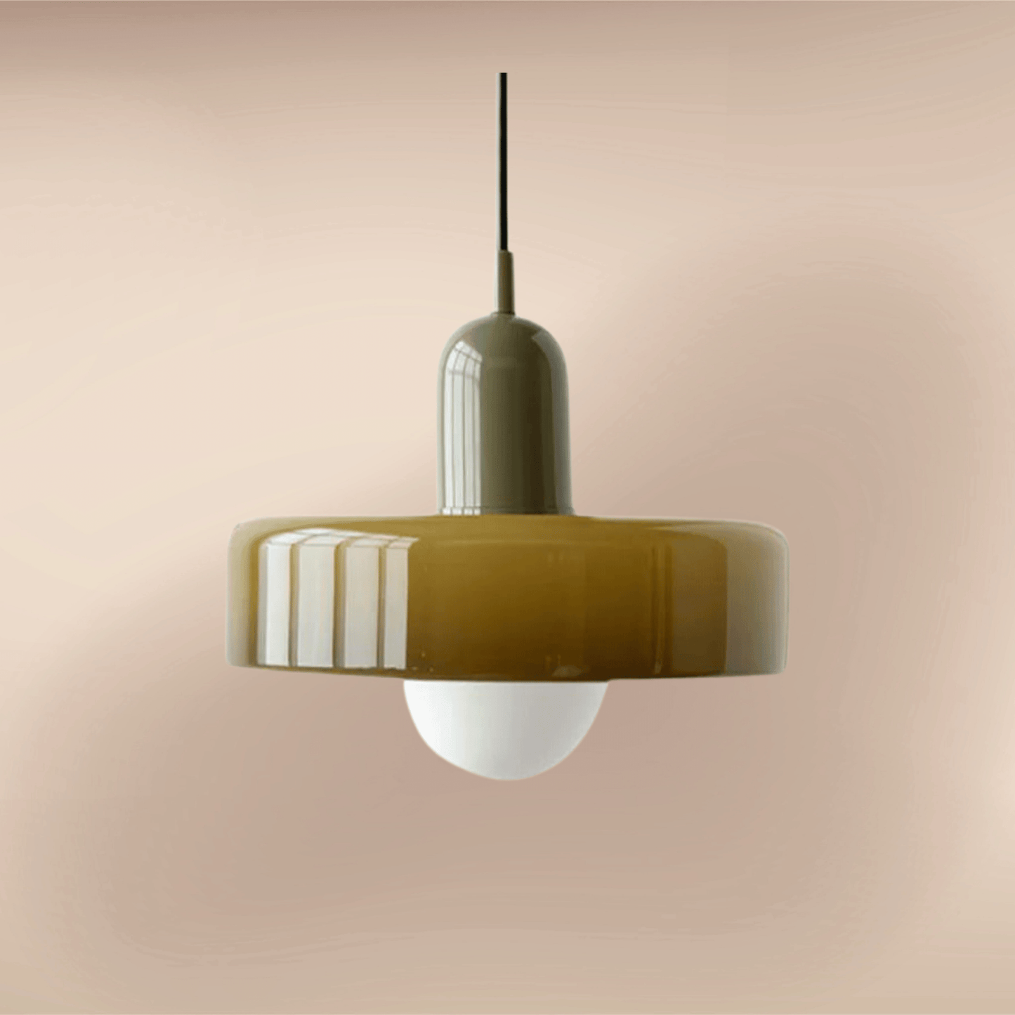Nordic Glass Bauhaus Chandelier Olive
