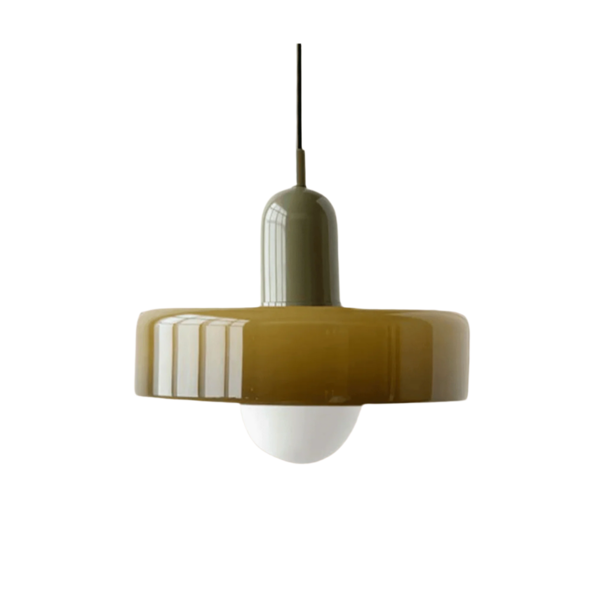 Nordic Glass Bauhaus Chandelier Olive