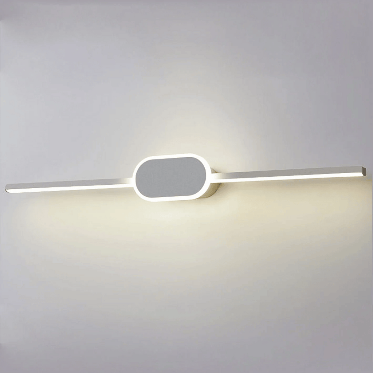 Modern wall light fixture on a neutral background