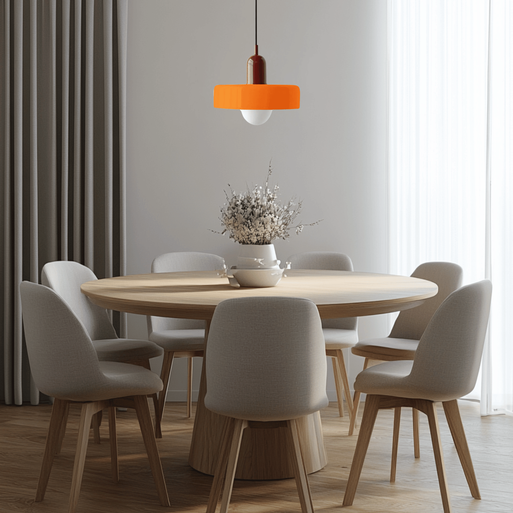 Nordic Glass Bauhaus Chandelier in dinning room