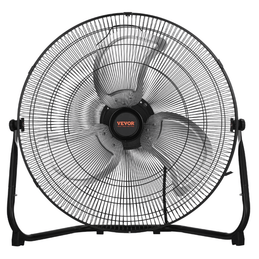 High-velocity 20 Inch Floor Fan with 3 speeds and 360° adjustable tilt for optimal airflow in any setting.