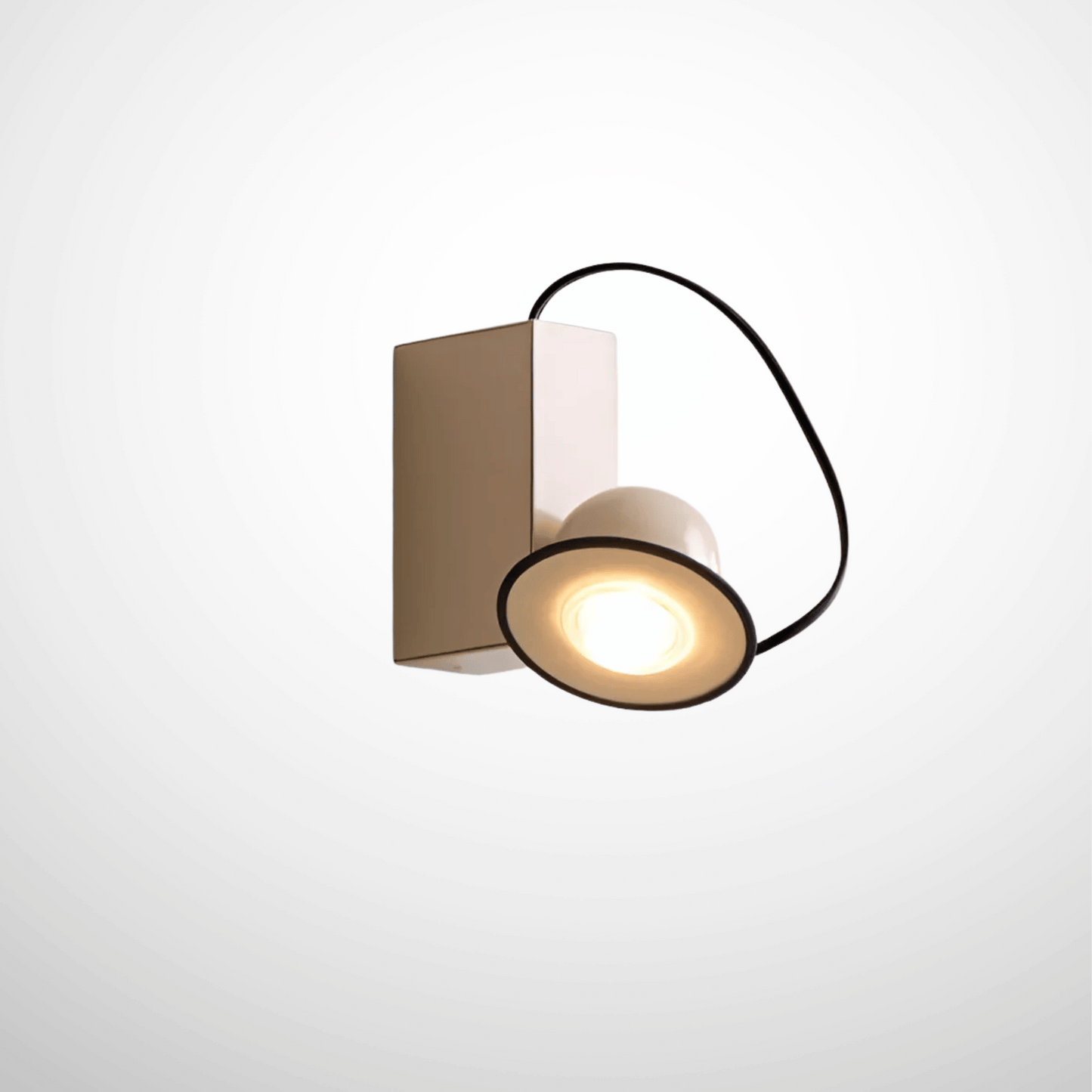 Modern wall-mounted light fixture on a white background