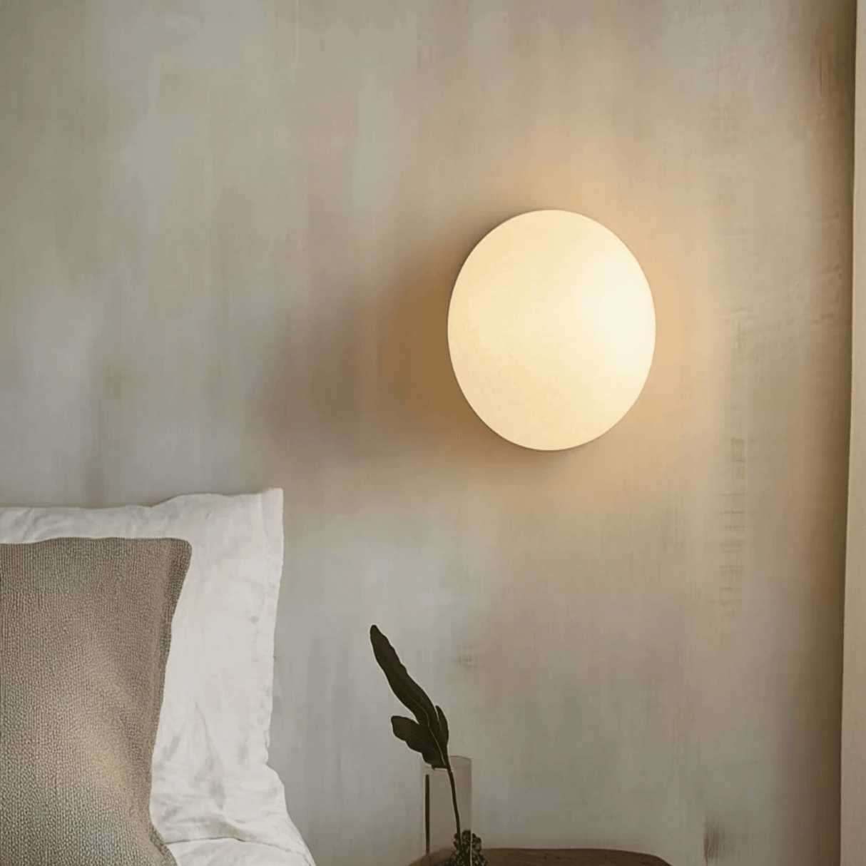 Concealed Base Glass Wall Lamps, a stunning addition to any modern home in bedroom