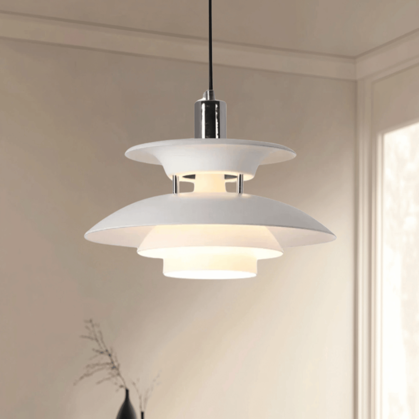 White UFO design ceiling lamp