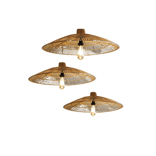 Nordic Umbrella Handmade Rattan Lamp