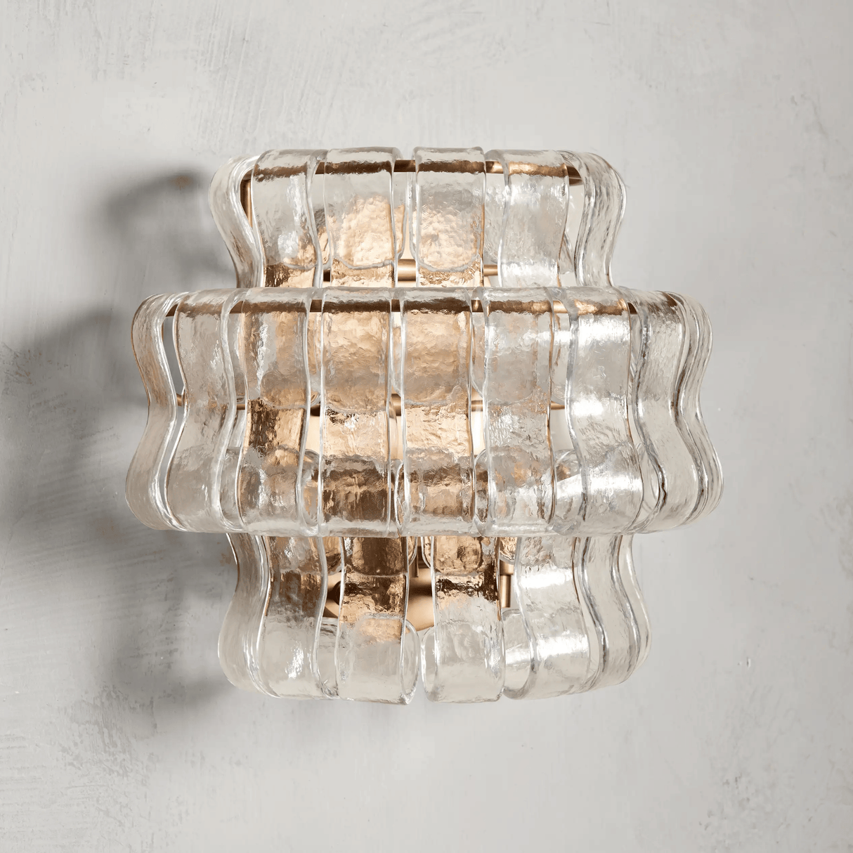 Vetrina Murano Clear Glass Wall Light