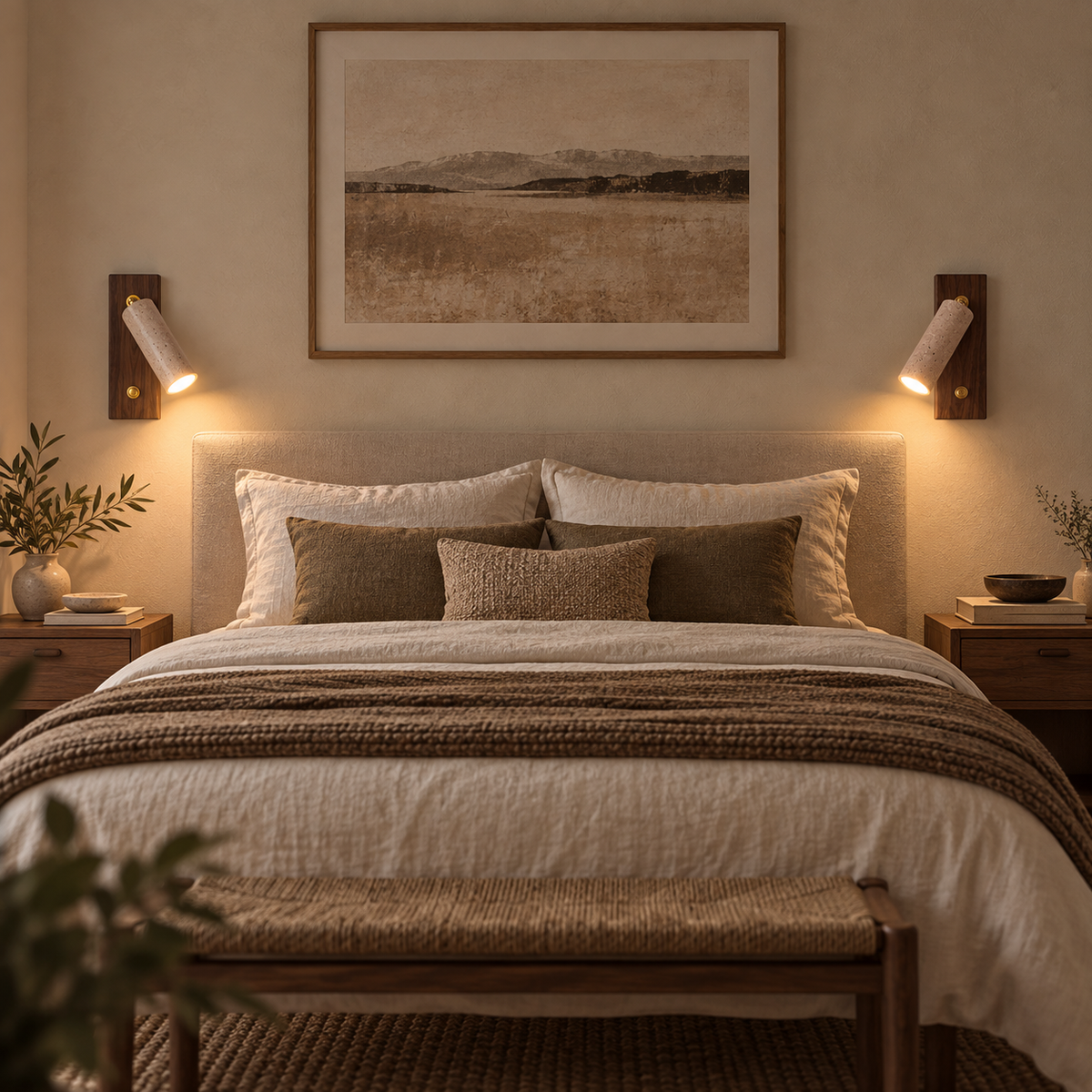 Maren Travertine Adjustable Wall Light