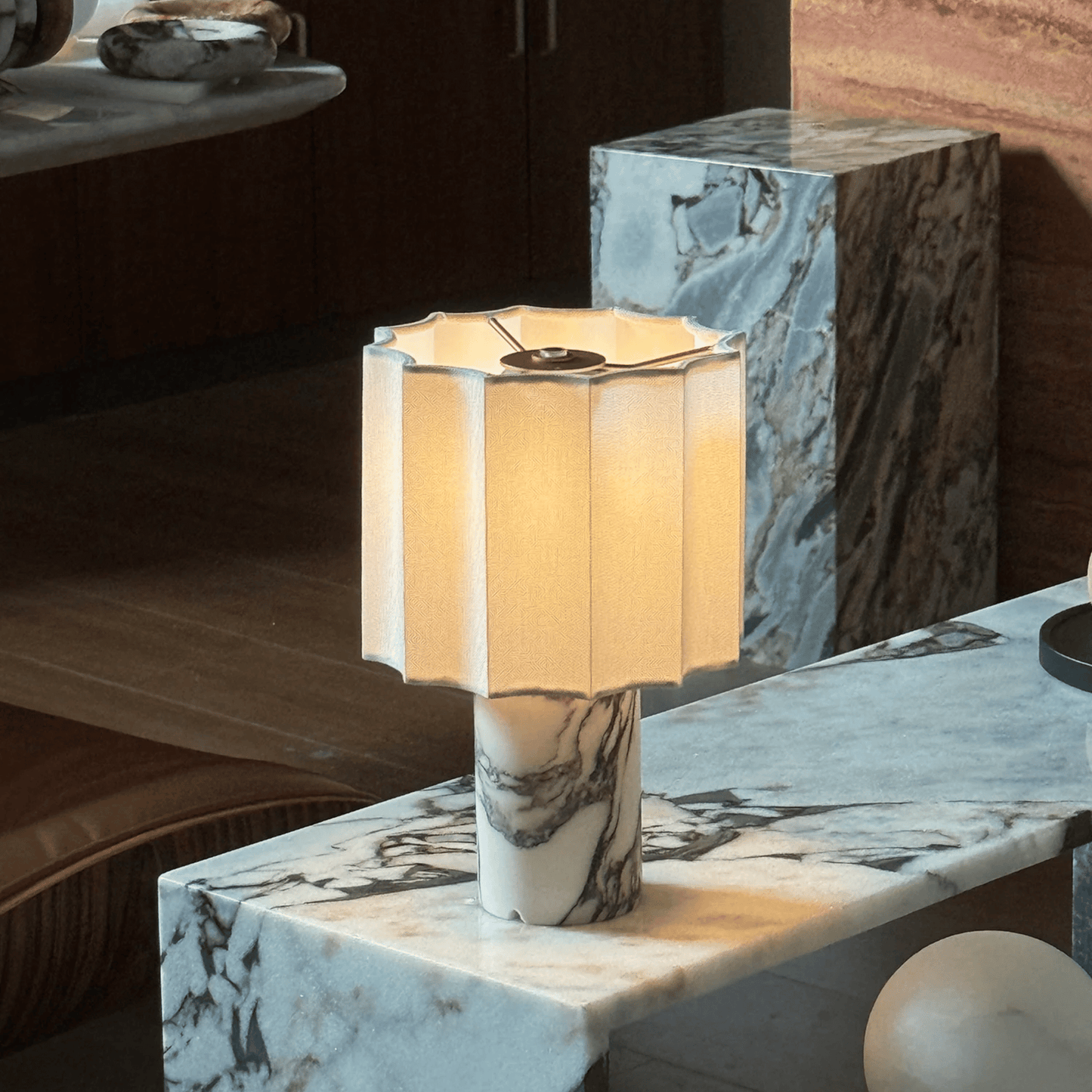 NordicGlow Marble Touch Table Lamp
