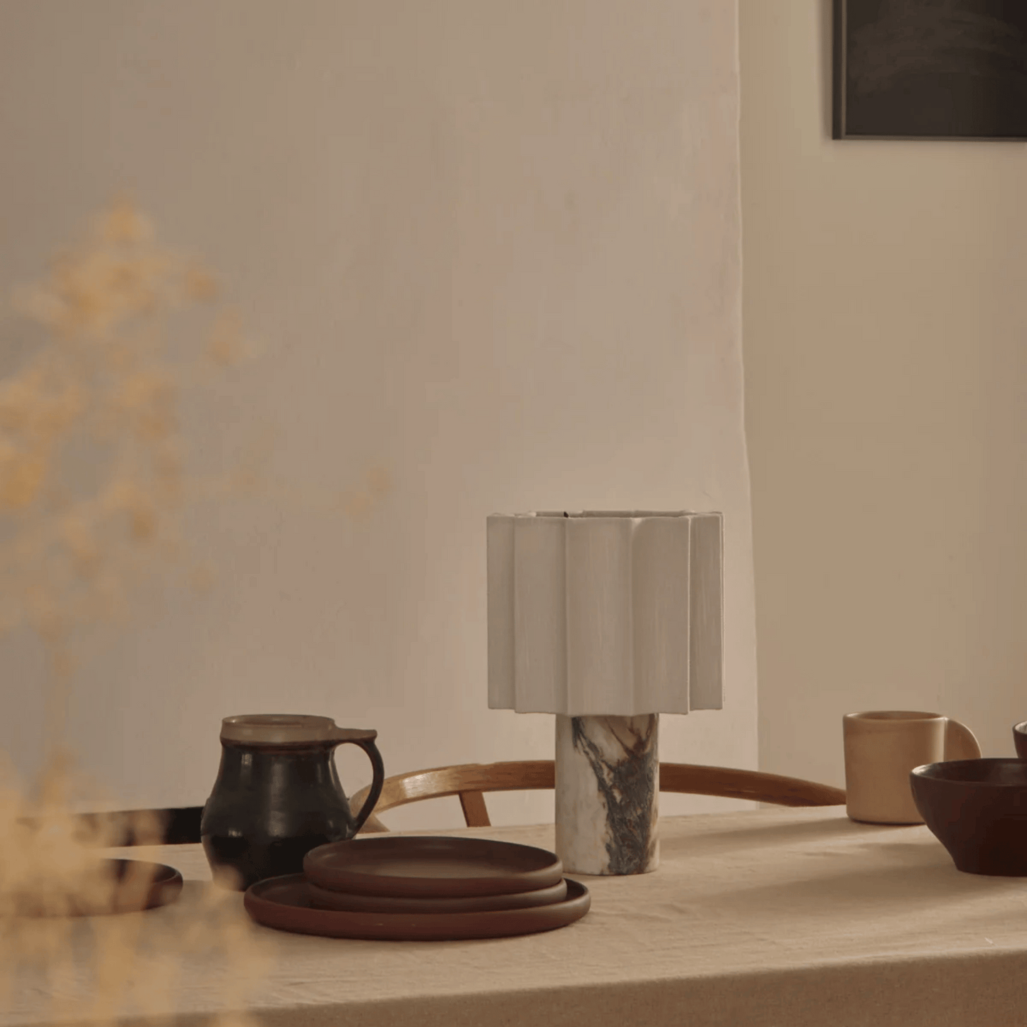NordicGlow Marble Touch Table Lamp