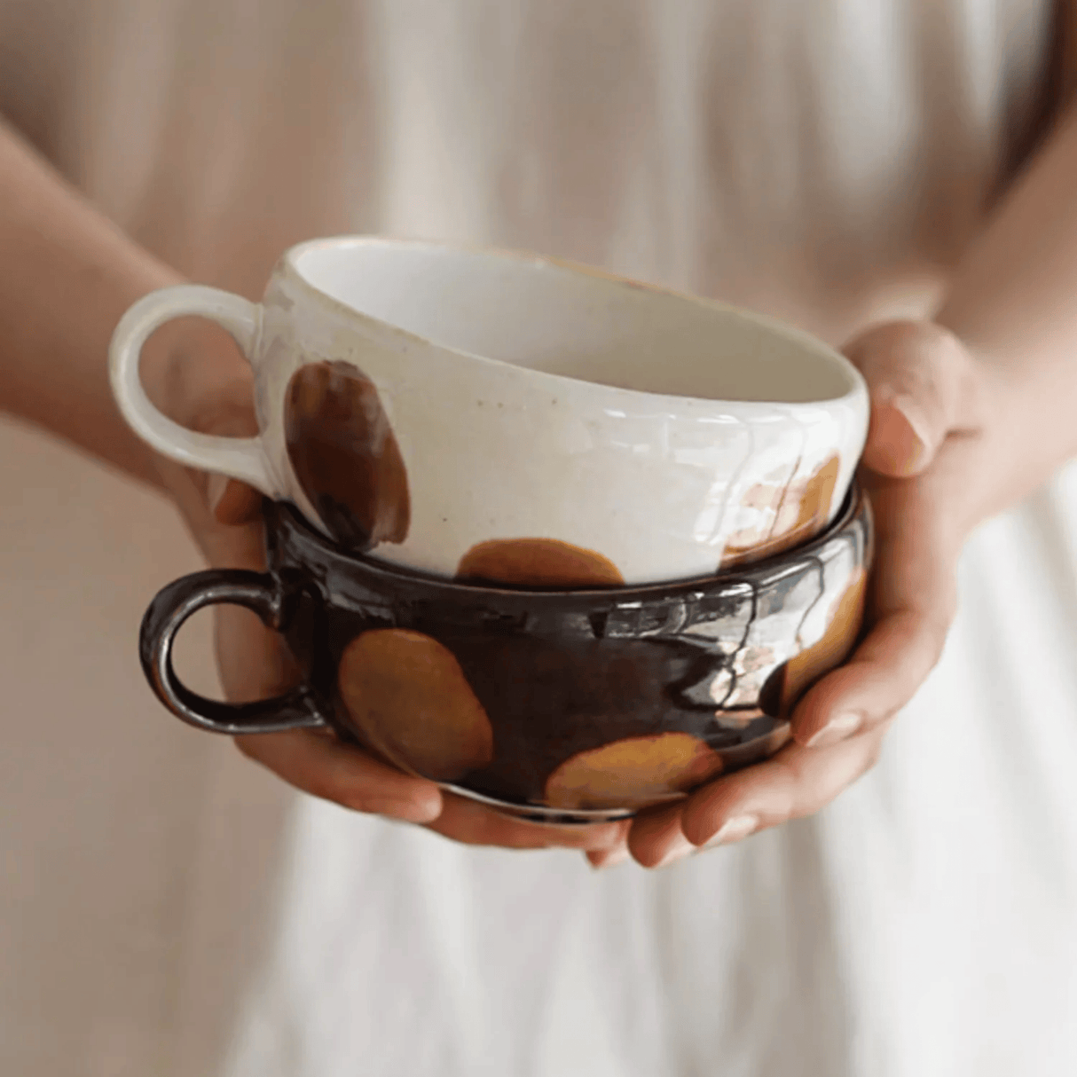 Kairo Ceramic Latte Bowl Set (6 Pieces)