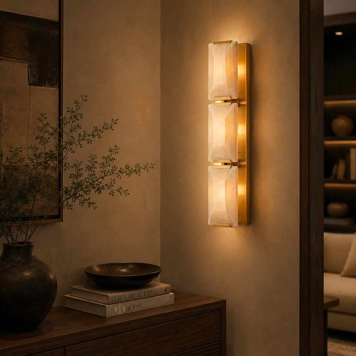 Vetrina Alabaster Marble Wall Light