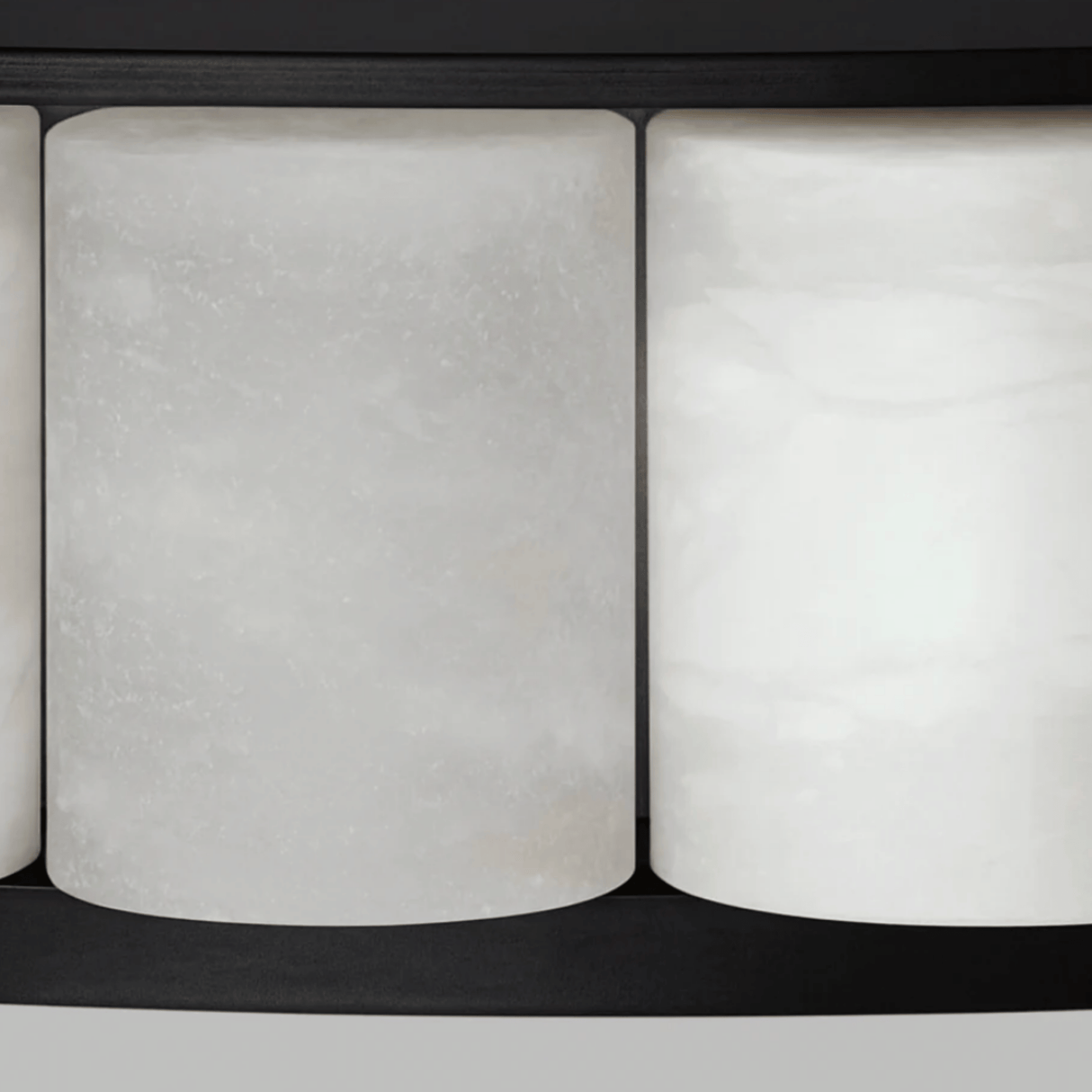 Close-up of a marble-patterned surface with a black frame.