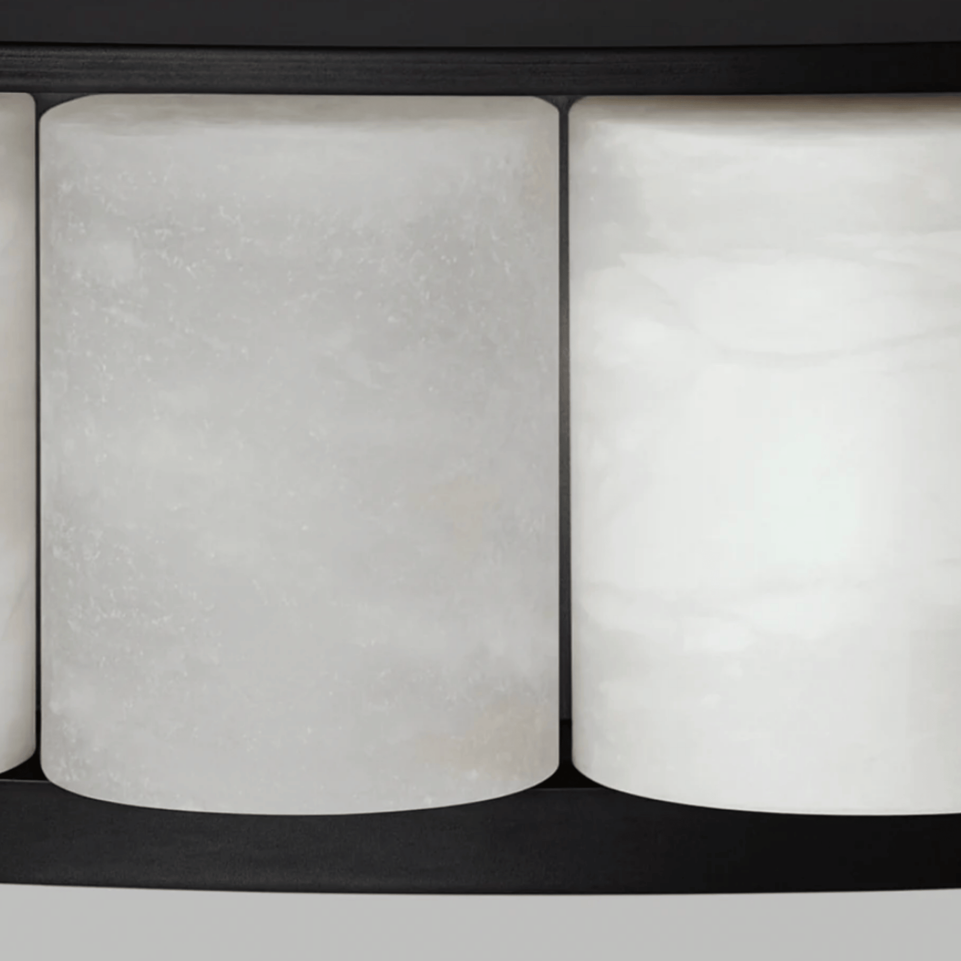 Close-up of a marble-patterned surface with a black frame.